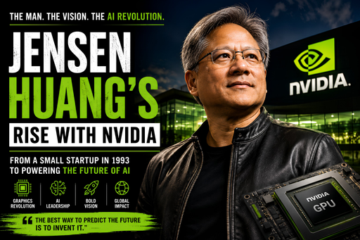 Jensen Huang's Rise with NVIDIA: The Inspiring Story Behind the AI Revolution